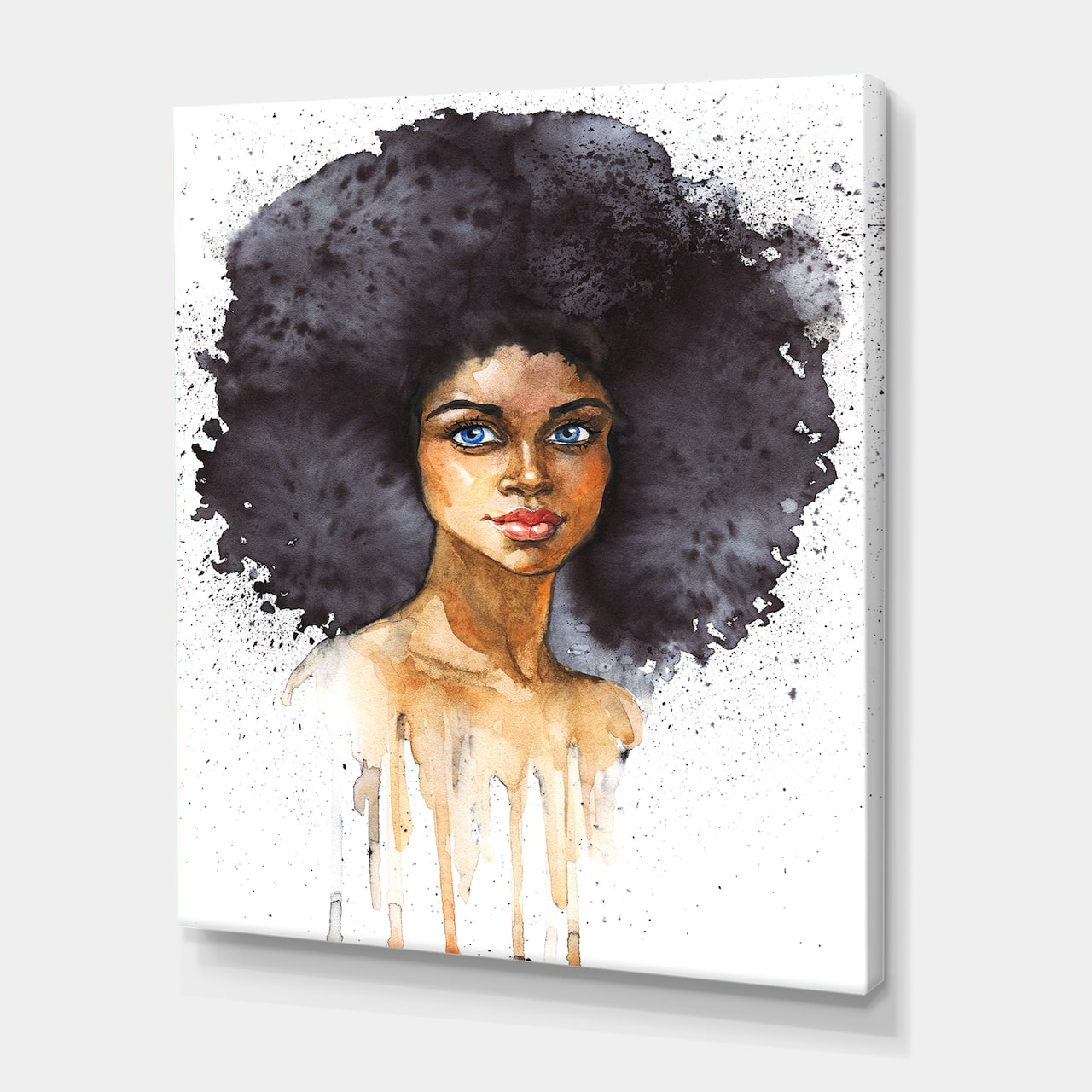 Designart - Portrait of African American Woman X - Modern Canvas Wall Art Print